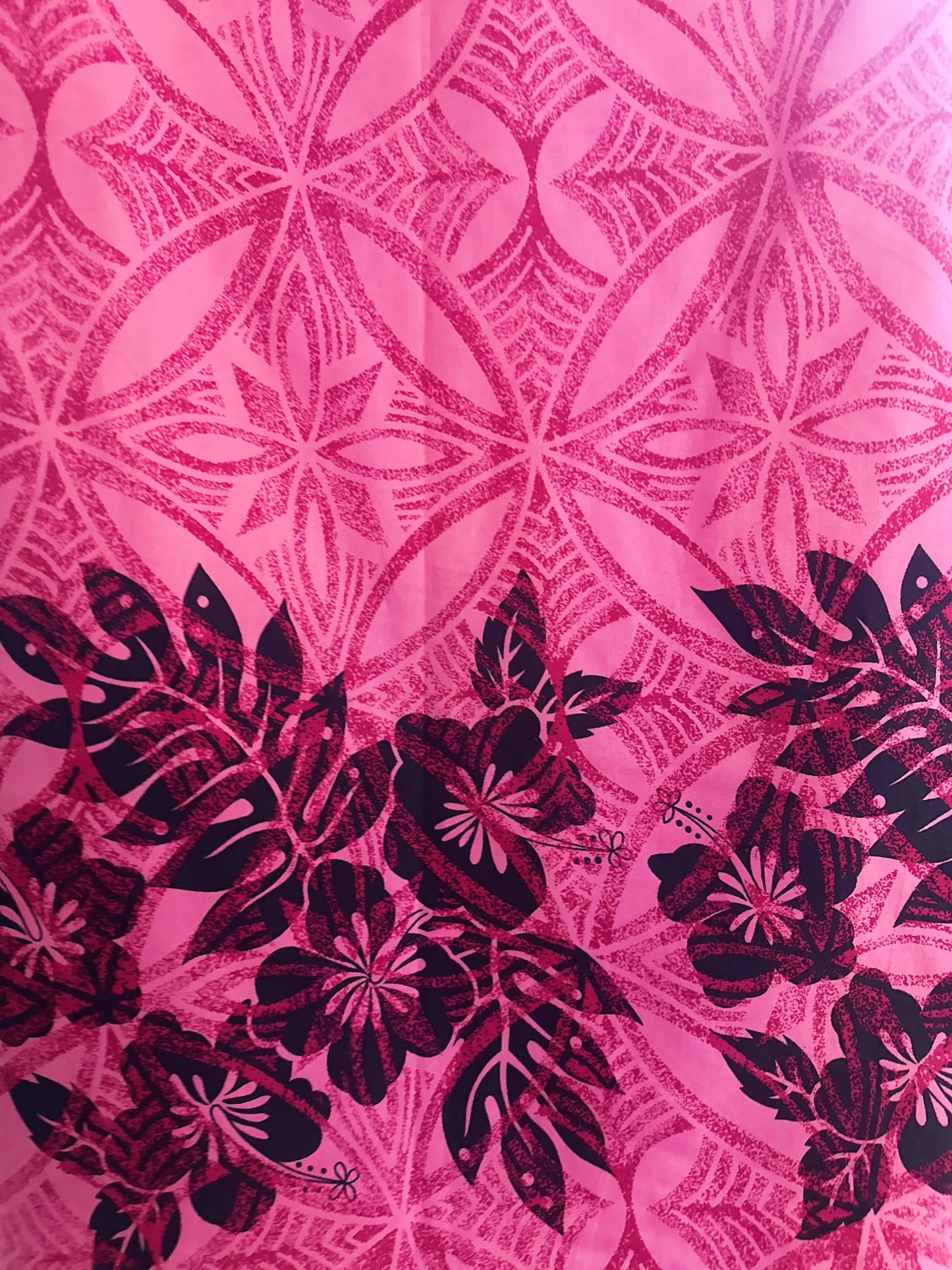 Pink Hawaiian Border Print