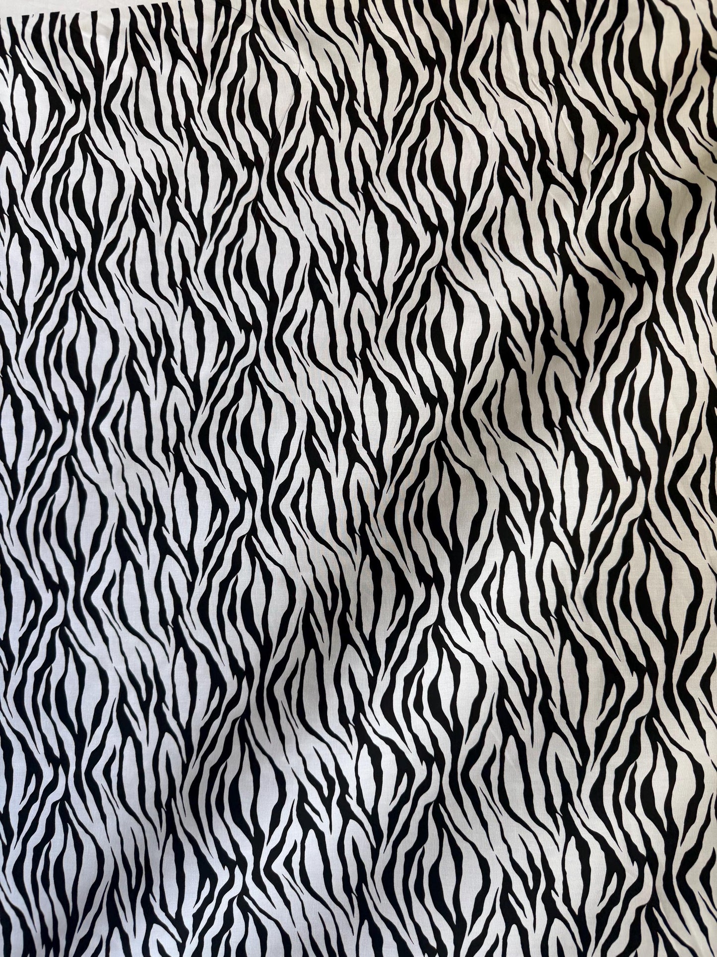 Zebra Print Cotton Stretch Fabric by the Yard – 45" Wide – Animal Print - Apparel & Crafts