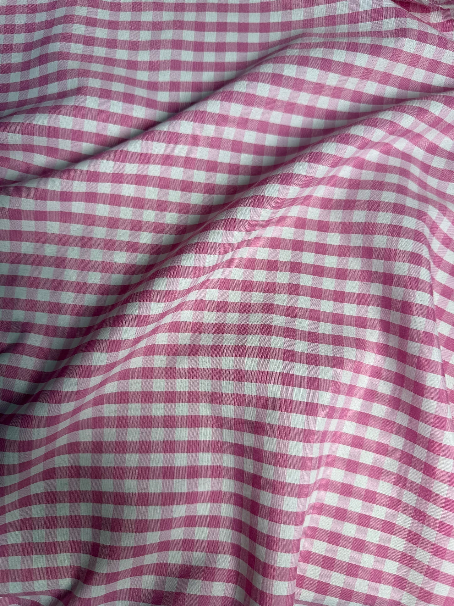 Gingham Poly Cotton Fabric: 1/4" Checkered Squares, 60" Wide, Sold by the yard