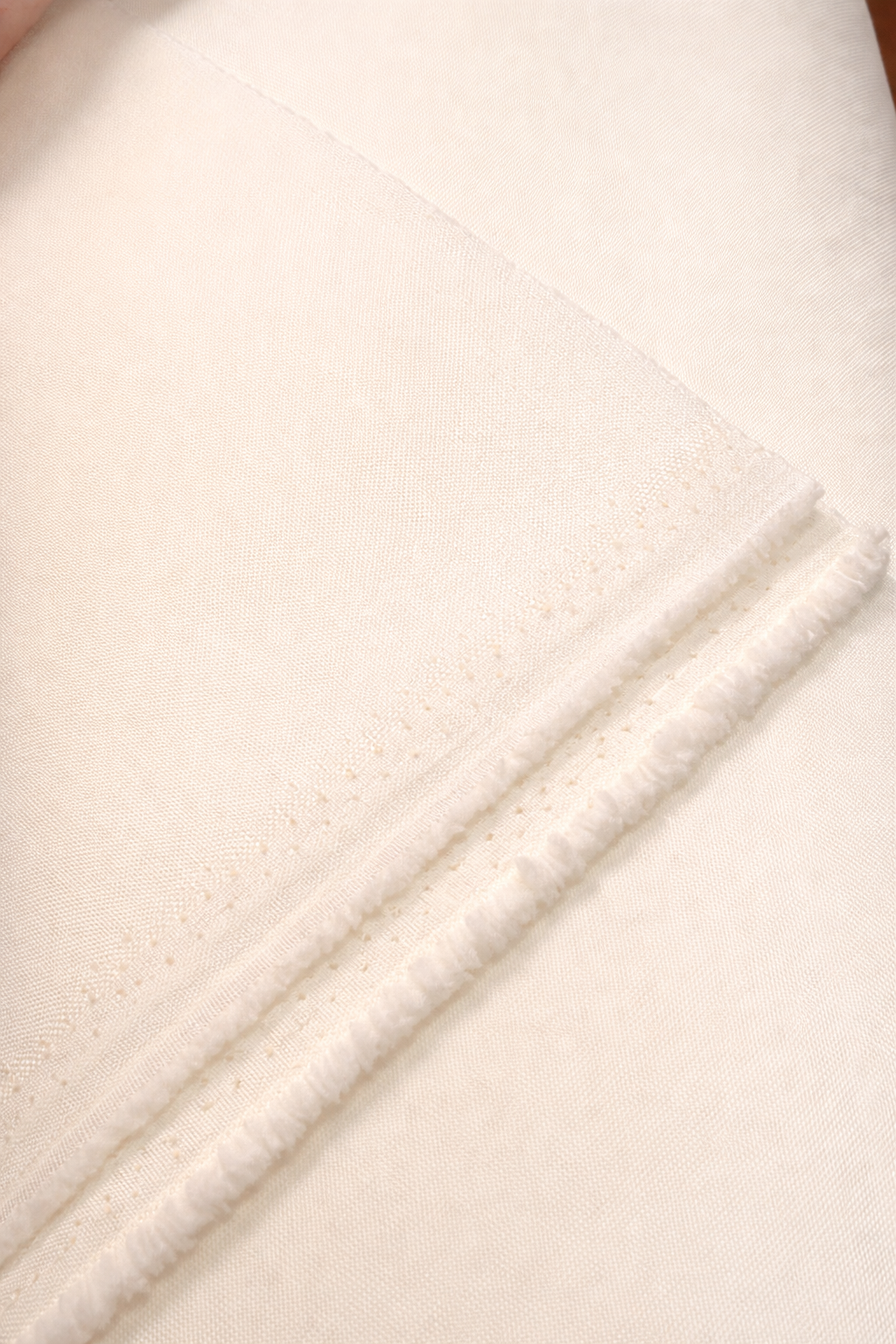 Ivory Polyester poplin- 120” wide - Sold by the yard
