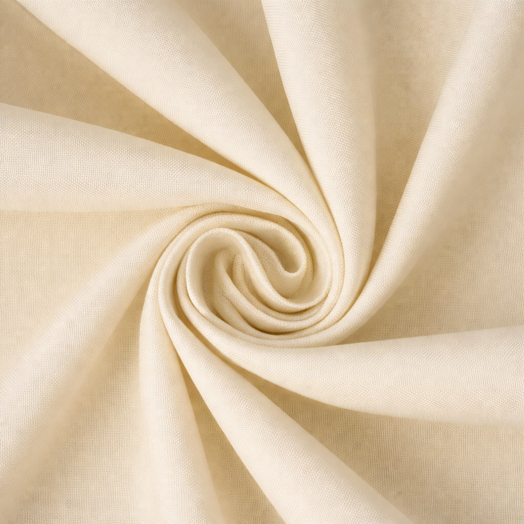 Ivory Polyester poplin- 120” wide - Sold by the yard
