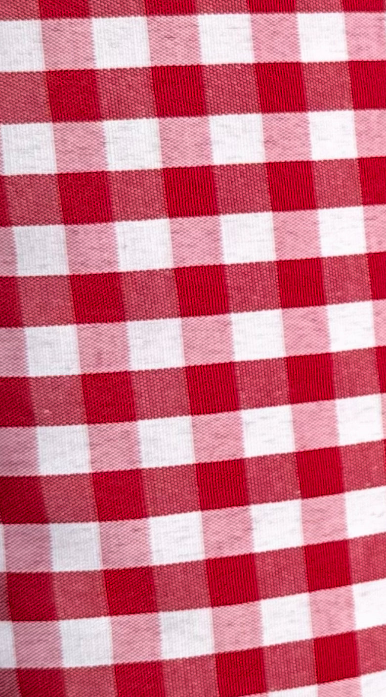 Gingham Poly Cotton Fabric: 1/4" Checkered Squares, 60" Wide, Sold by the yard