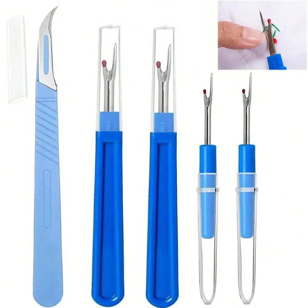 5PCS Sewing Seam Ripper Kit Blue