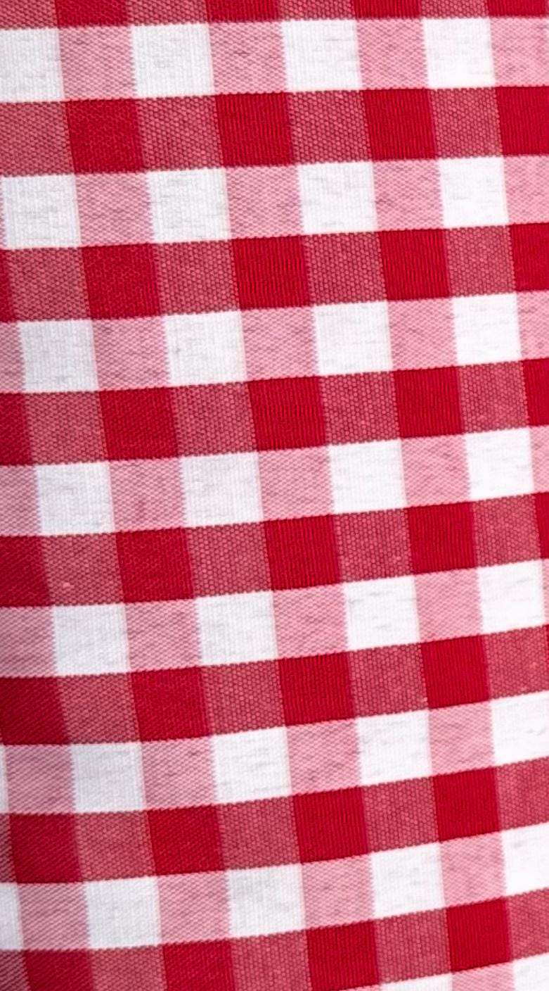 Gingham Poly Cotton Fabric: 1/4" Checkered Squares, 60" Wide, Sold by the yard