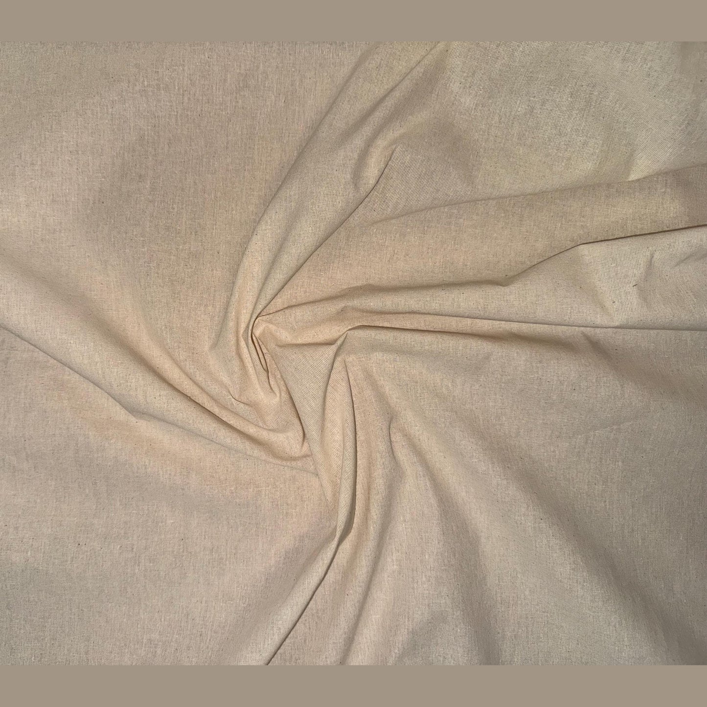 Natural Cotton Muslin Fabric — 150 Yard Roll — 63” Wide — Wholesale / Bulk by the roll