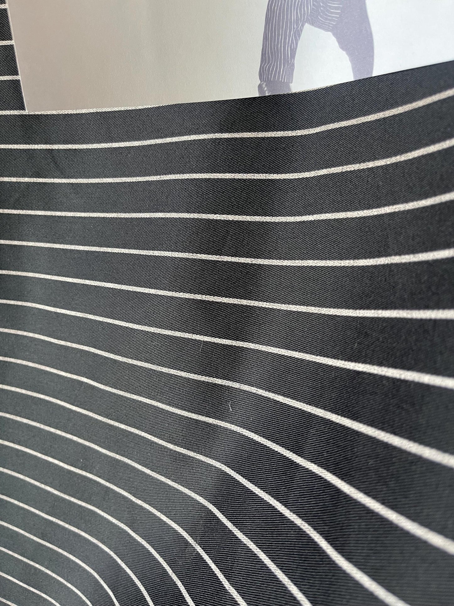 Pinstripe Twill Fabric: Black & White Gothic Cosplay, Jack Skellington Costume, Sold by the yard