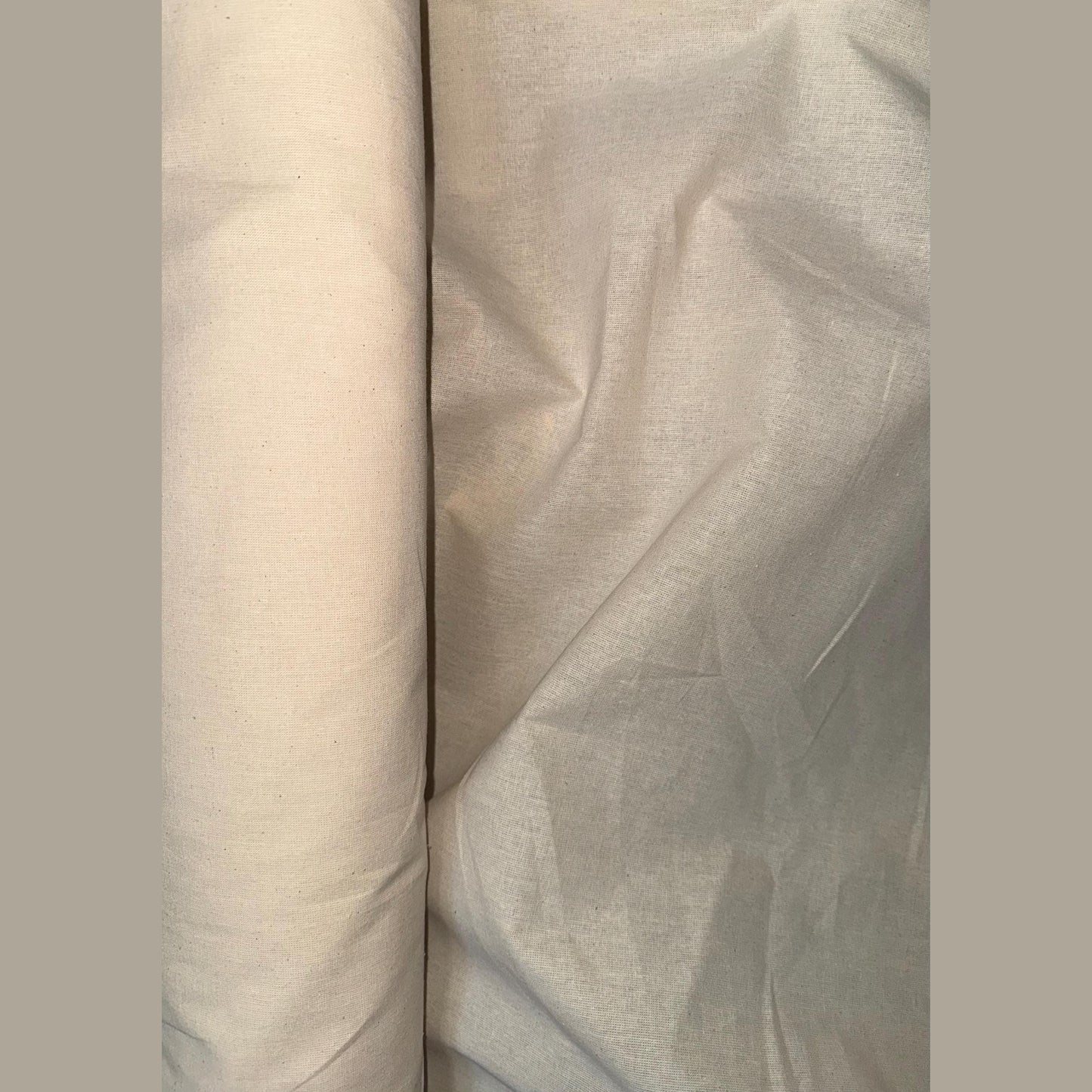 Natural Cotton Muslin Fabric — 150 Yard Roll — 63” Wide — Wholesale / Bulk by the roll