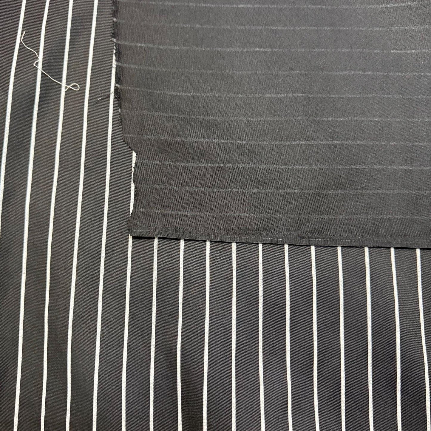 Pinstripe Twill Fabric: Black & White Gothic Cosplay, Jack Skellington Costume, Sold by the yard