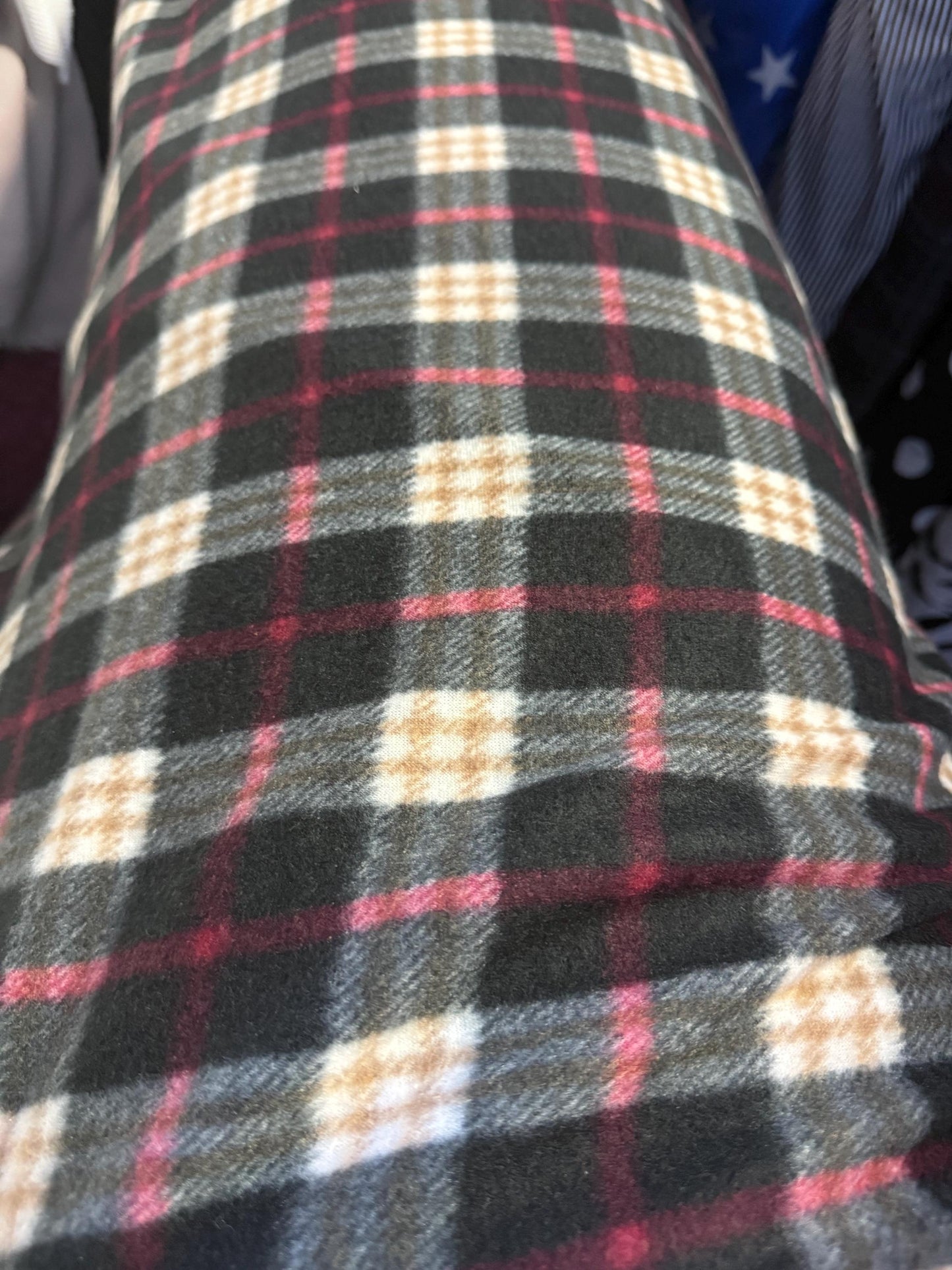 Charcoal and Black Plaid Polar Fleece Fabric: 60" Wide - By the Yard - No Sew Fleece
