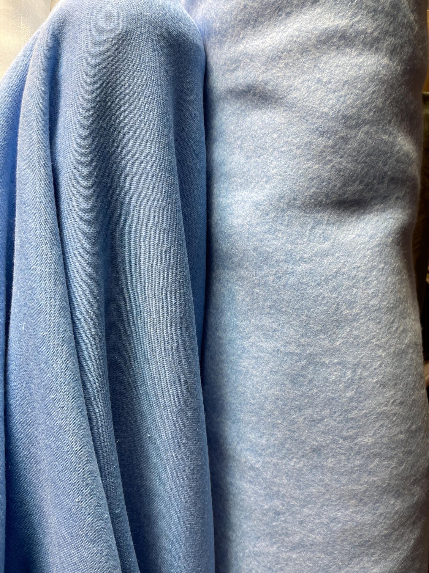 Marina Blue Polyester Fleece Fabric: 60" Wide, Sold by the Yard