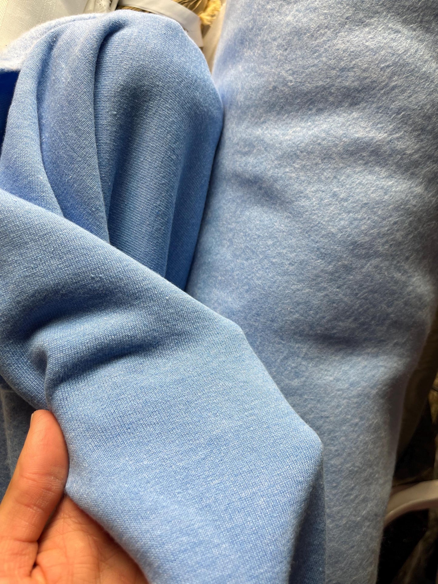 Marina Blue Polyester Fleece Fabric: 60" Wide, Sold by the Yard