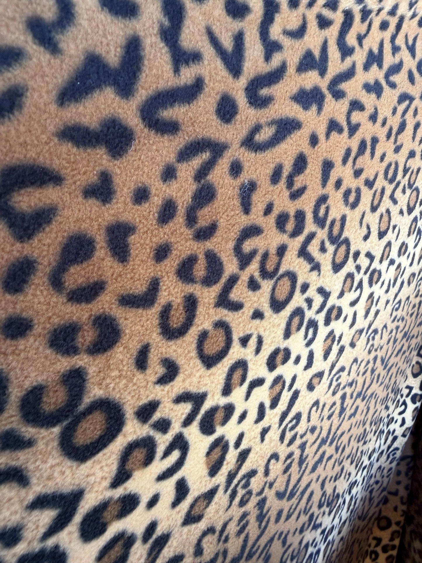 Leopard Polar Fleece Fabric: 60" Wide - By the Yard - No Sew Fleece