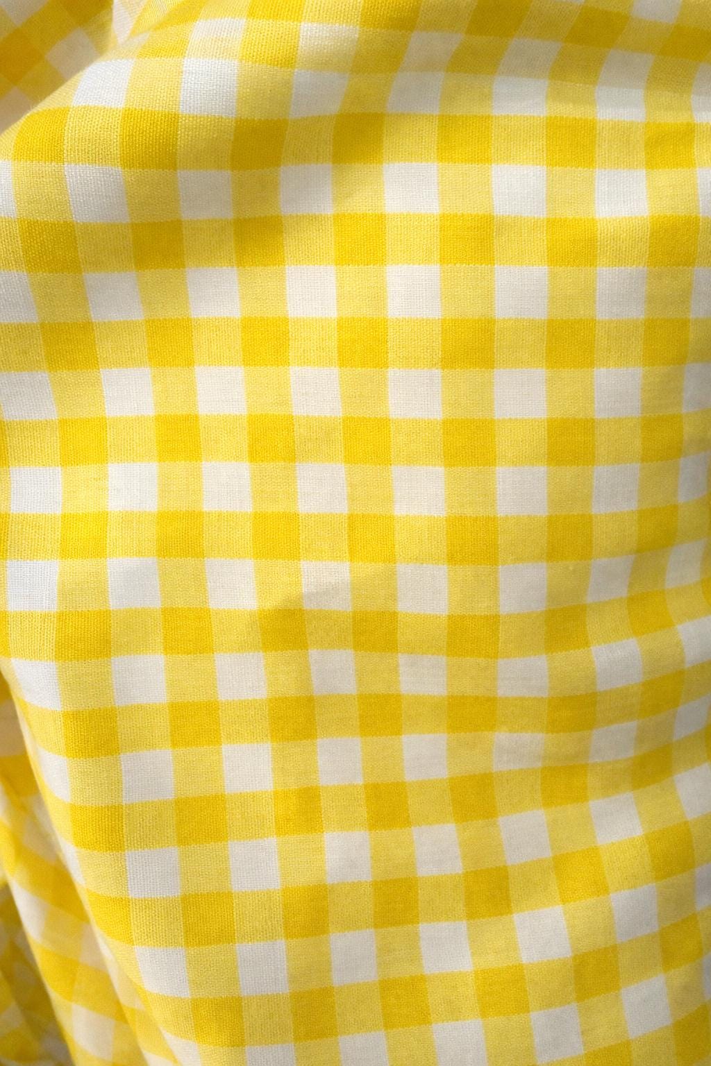 Gingham Poly Cotton Fabric: 1/4" Checkered Squares, 60" Wide, Sold by the yard