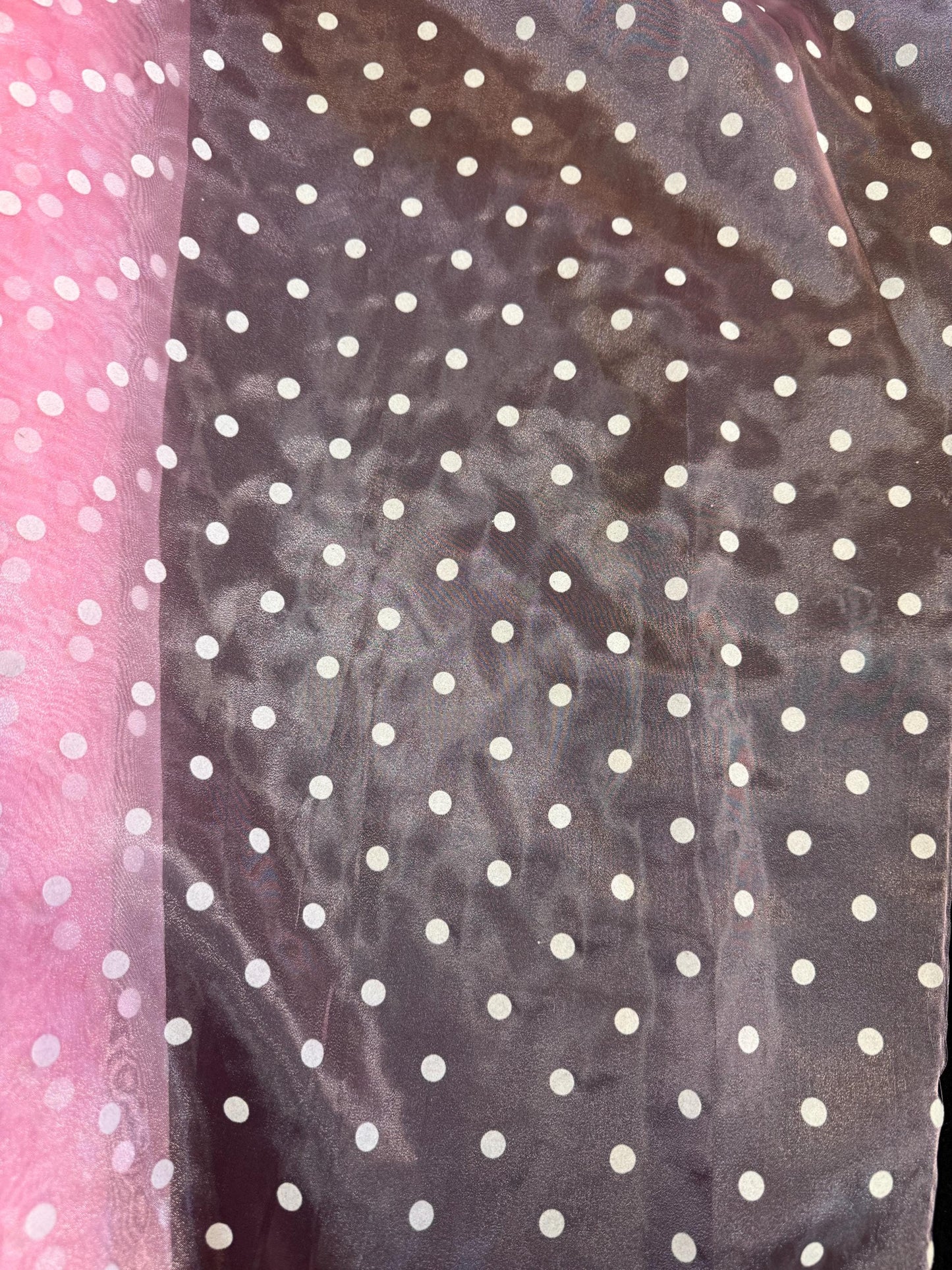 Polka Dot Organza Fabric by the Yard | 60" Wide | 100% Polyester | Sheer Dot Fabric