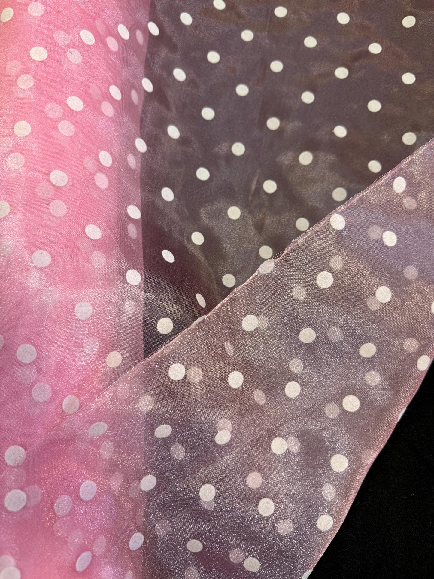 Polka Dot Organza Fabric by the Yard | 60" Wide | 100% Polyester | Sheer Dot Fabric