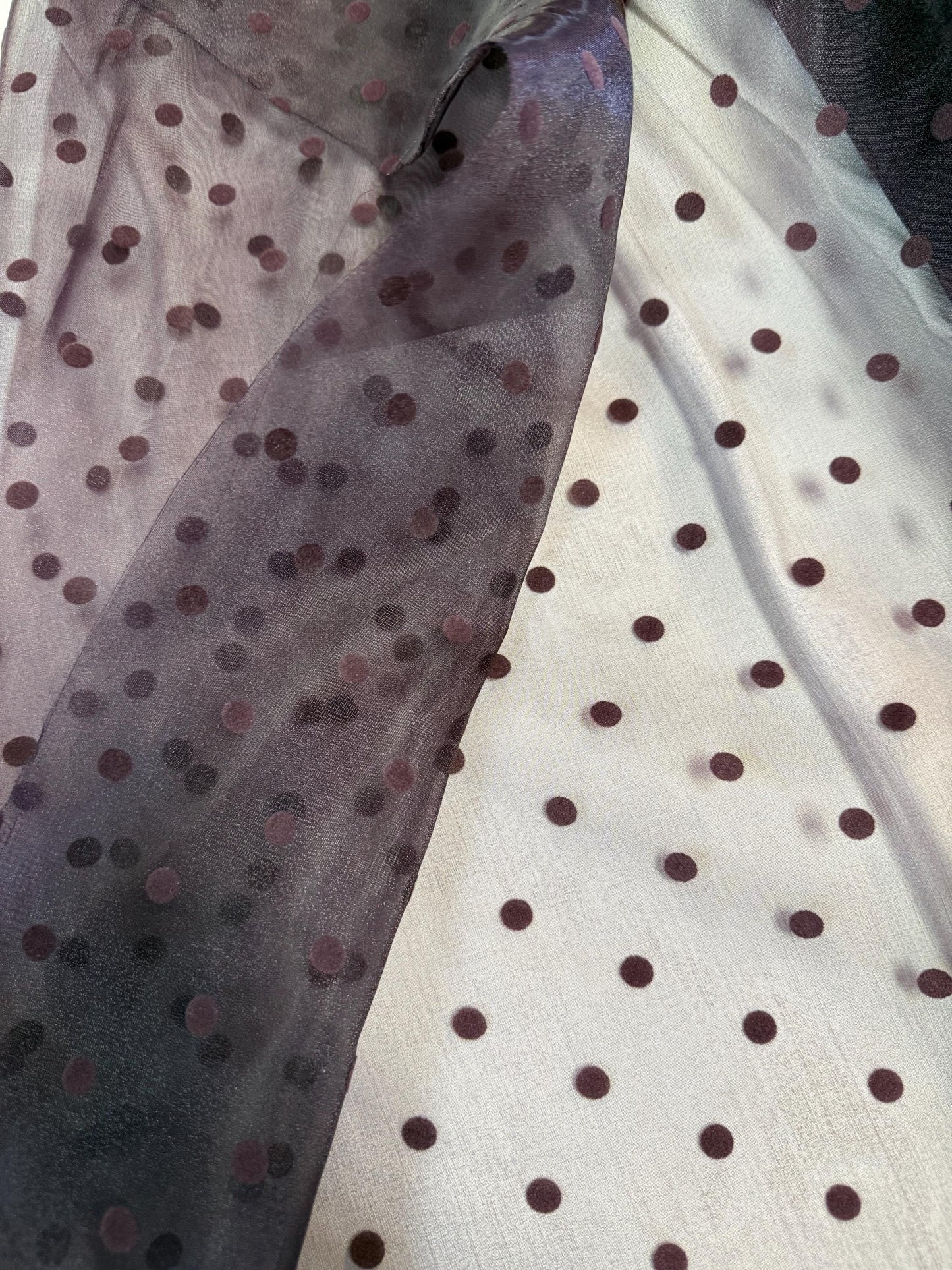 Polka Dot Organza Fabric by the Yard | 60" Wide | 100% Polyester | Sheer Dot Fabric