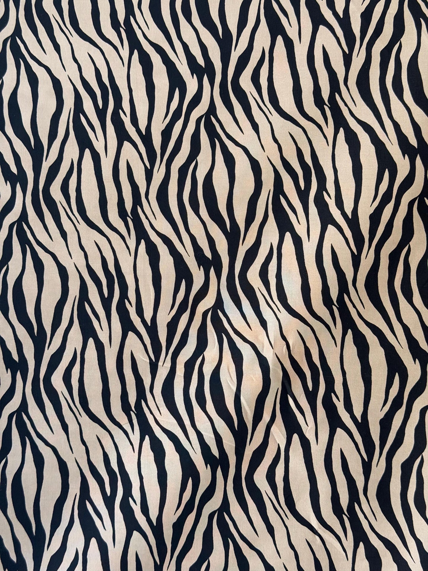 Zebra Print Cotton Stretch Fabric by the Yard – 45" Wide – Animal Print - Apparel & Crafts