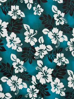 Hawaiian Print Poly Cotton Fabric by the Yard – 60" Wide – Hibiscus Tropical Floral – Teal, Purple or Taupe – Apparel, Crafts & Home Decor