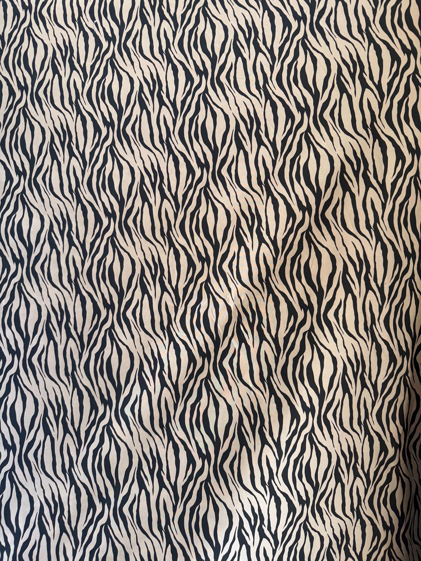 Zebra Print Cotton Stretch Fabric by the Yard – 45" Wide – Animal Print - Apparel & Crafts