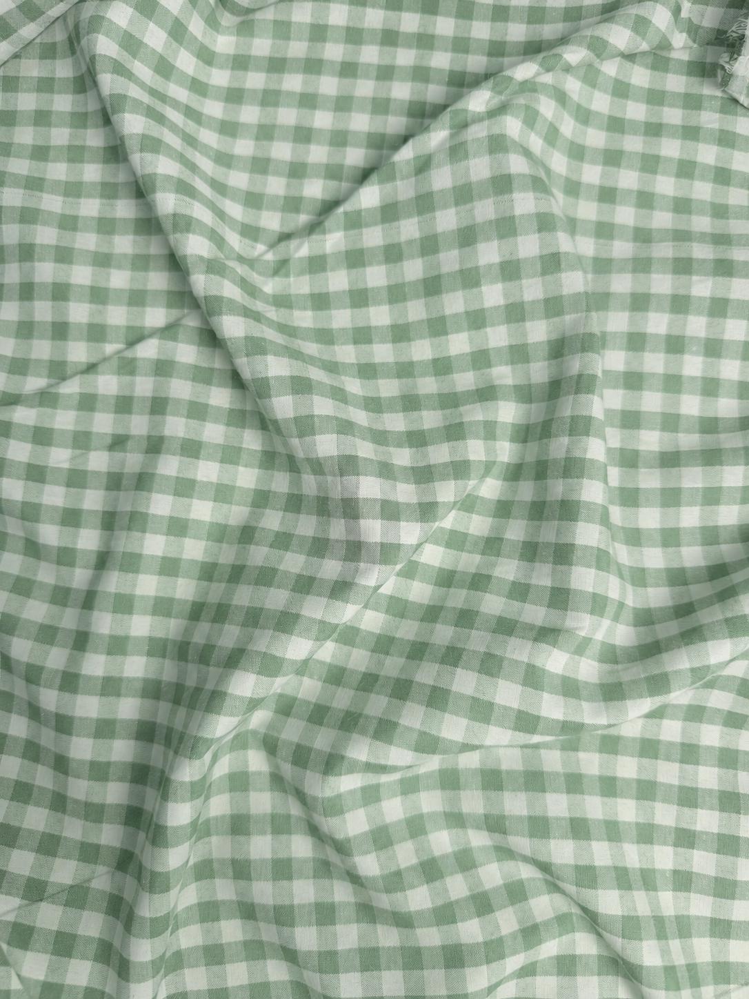 Gingham Poly Cotton Fabric: 1/4" Checkered Squares, 60" Wide, Sold by the yard
