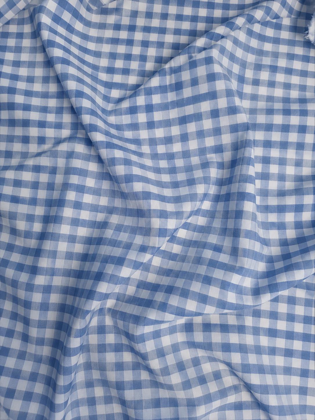 Gingham Poly Cotton Fabric: 1/4" Checkered Squares, 60" Wide, Sold by the yard