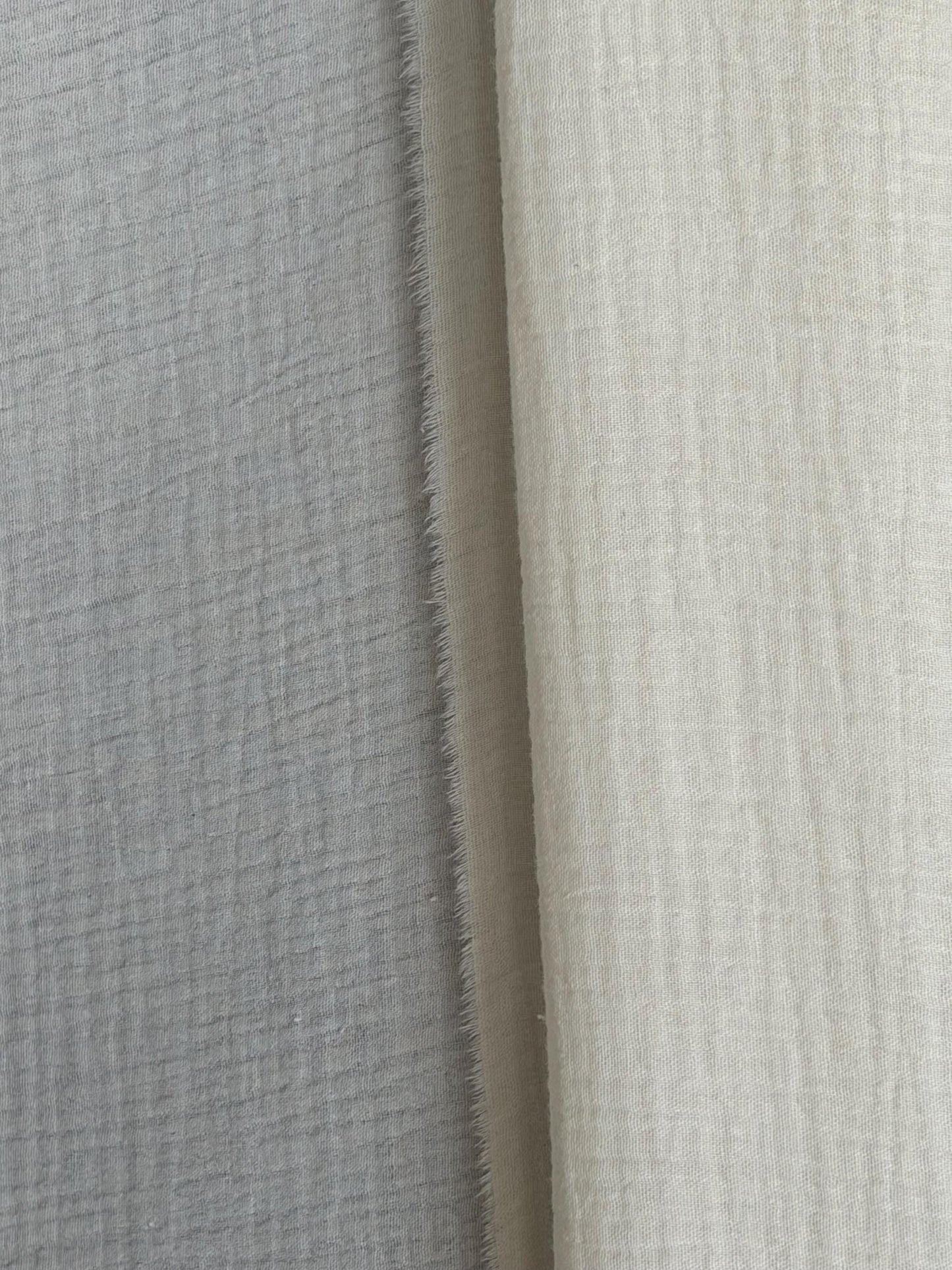 Ivory Cotton Double Gauze Muslin Fabric – Soft, Breathable, 55" Wide – Baby Sewing Projects