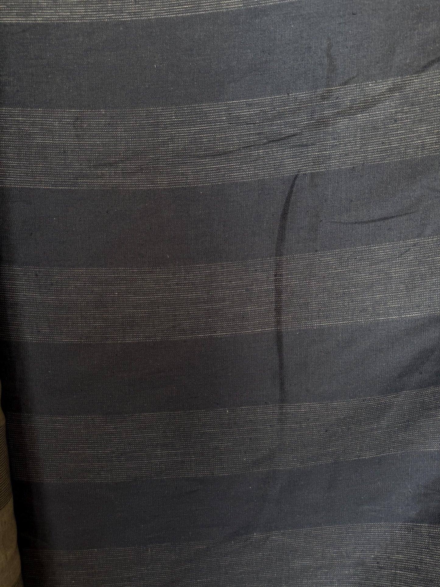 Indigo Tonal Stripe Linen Denim Cotton Blend Fabric by the Yard – 55" Wide – Woven Texture – Pants, Jackets, Skirts & Structured Sewing