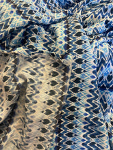 Load image into Gallery viewer, Blue southwest rayon challis piece (2.5 yards)

