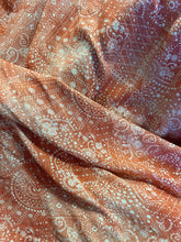 Load image into Gallery viewer, Salmon colored multi handkerchief patterned rayon (2 yard piece)
