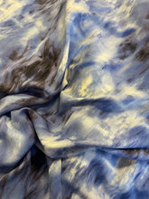 Load image into Gallery viewer, Blue marble wave rayon (2 yard piece)
