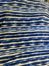 Load image into Gallery viewer, multi blue brushed striped rayon (2.5 yard piece)
