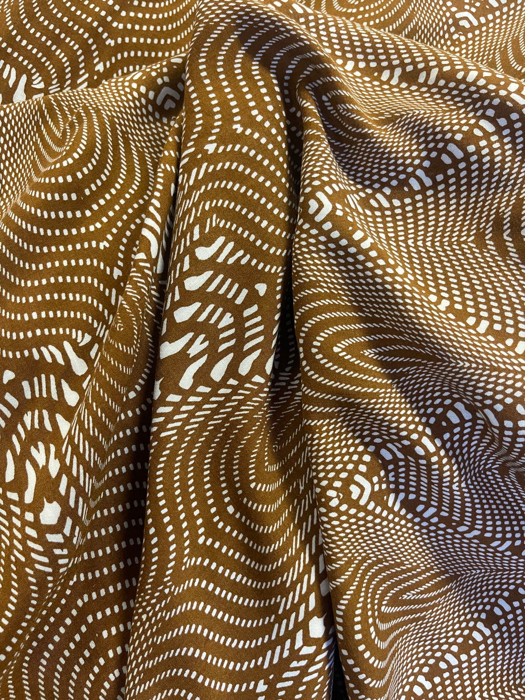 brown warped chevron print (2.5 yard piece)
